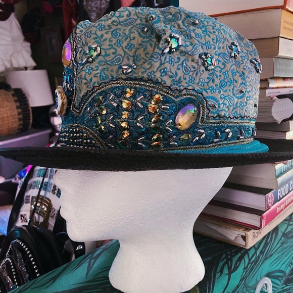 Custom Designed Straw Fedora Sari Hat by #FarrahNaykaDesigns main image 6
